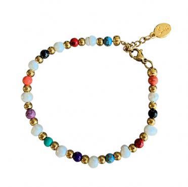 Sari Design - Armband zoetwaterparel - Multicolour