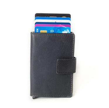 Figuretta - Creditcardhouder - Compact leer blauw